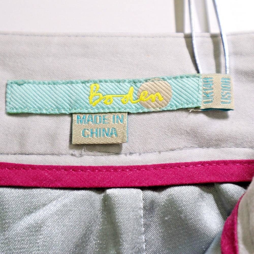 Boden Cotton Sateen Pencil Skirt Dandelion Print Blue Gray Altered* - Picture 8 of 9